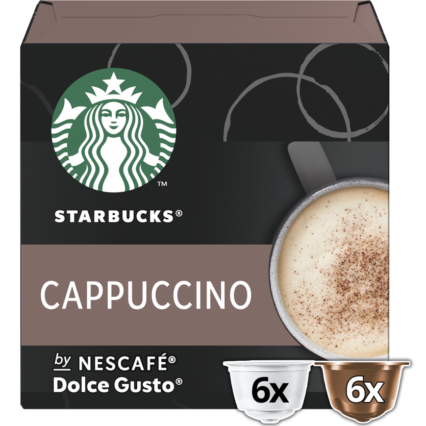 Starbucks Cappuccino by Nescafe Dolce Gusto 6x Coffee Pods 120g RRP 4.50 CLEARANCE XL 2.99 or 2 for 5